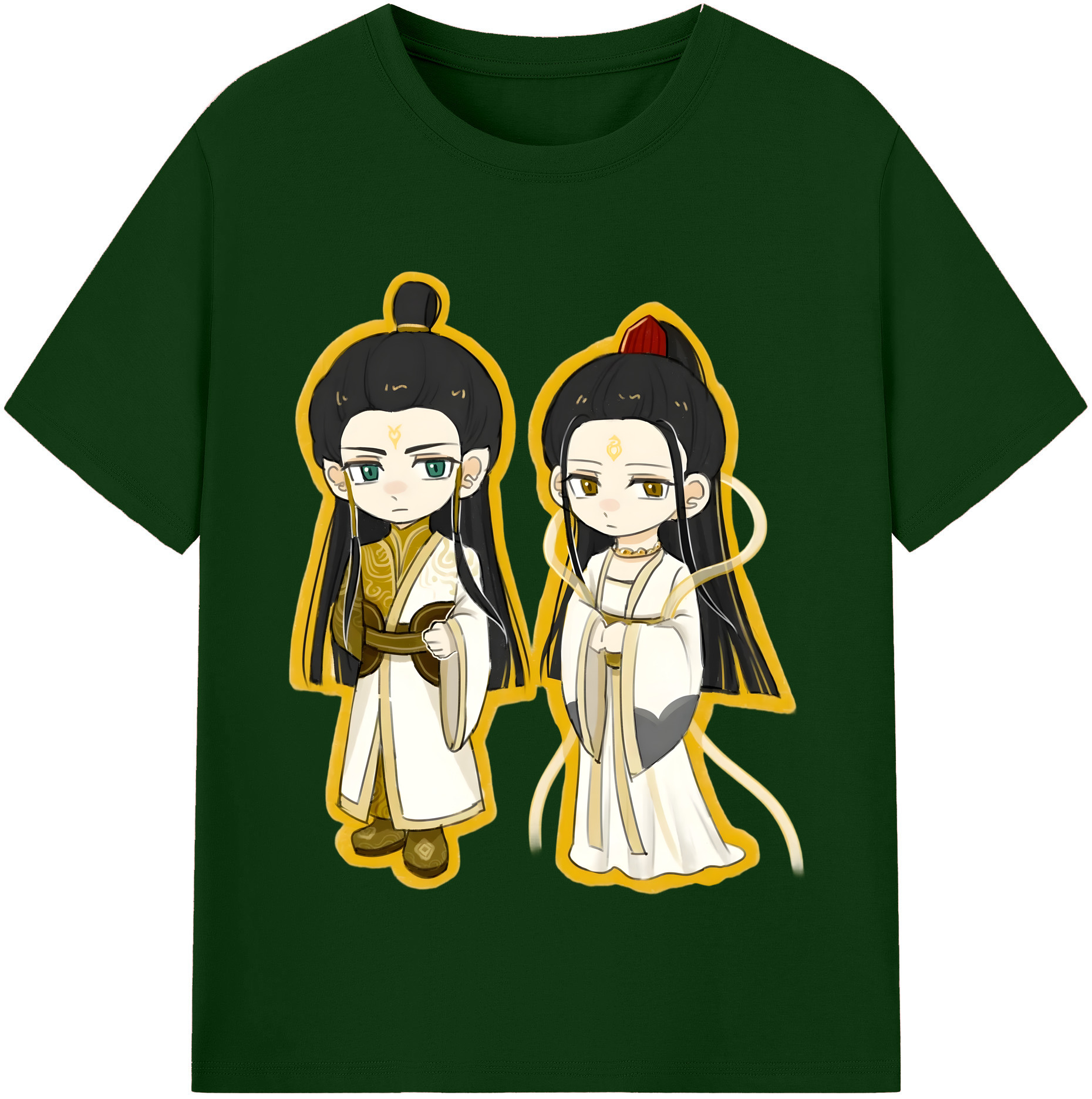 （画像用） Ne Zha 2 ナタ 魔童の大暴れ 綿100％半袖Tシャツ（フロントプリント）